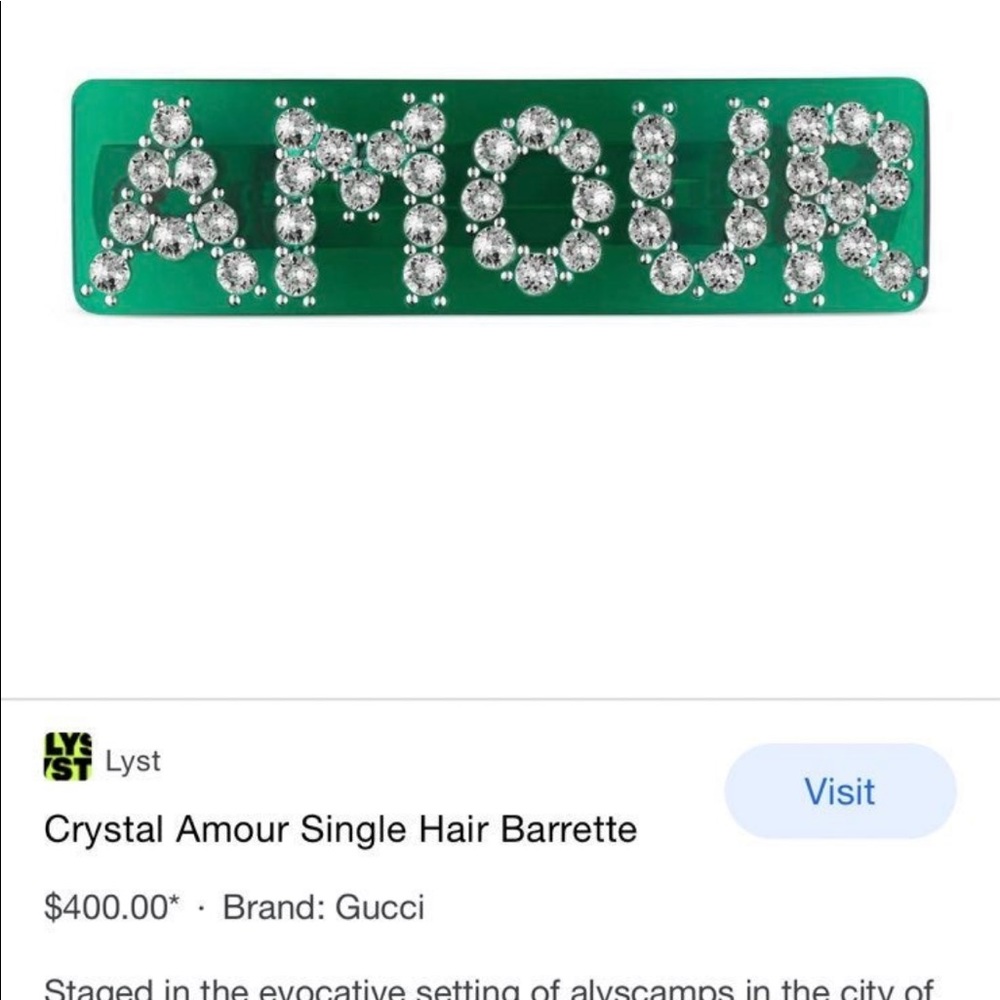 GUCCI AMOUR HAIR BARRETTE